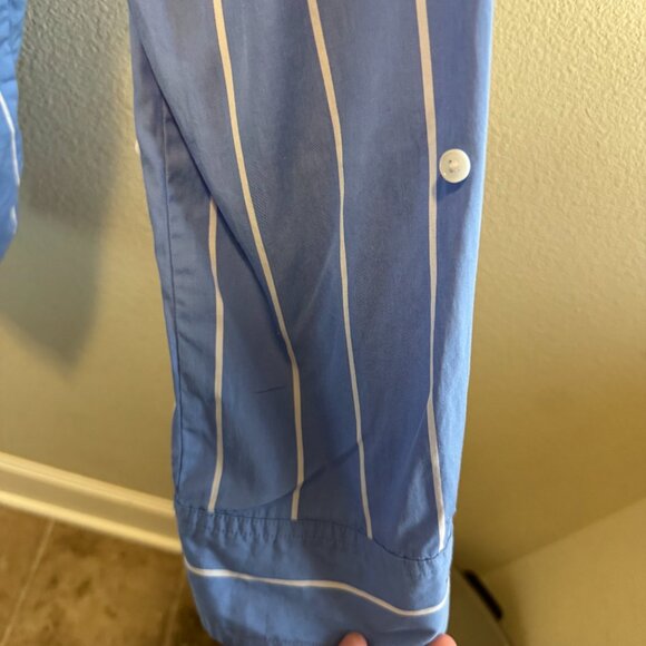 Madewell Blue & White Striped Button-Up Shirt – Women’s Large – 100% Cotton - Picture 4 of 7